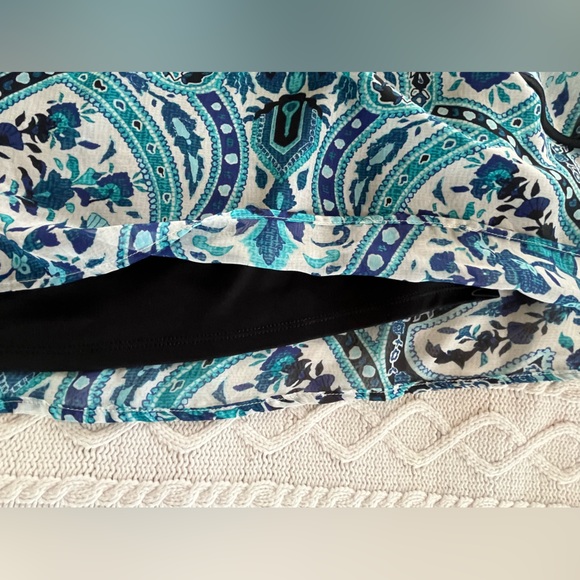 AB Studio Sleeveless Patterned Ruffle Detailed Blouse Women’s Size 3X - Picture 8 of 16